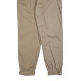 Womens Beige Relaxed Leg Trousers W36 L32 Zip Closure Lightweight Summer Casual