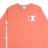 CHAMPION Mens Orange Long Sleeve Crew Neck Graphic T-Shirt 2XL