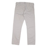 DICKIES Mens Cotton Blend Beige Regular Fit Straight Leg Trousers W34 L30