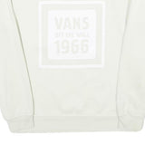 VANS Mens White Crew Neck XS Sweatshirt Cotton Blend Pullover Off The Wall