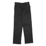 DICKIES Mens Black Regular Fit Straight Cotton Blend Trousers W30 L32 Workwear