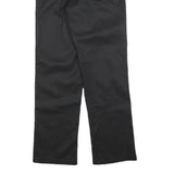 DICKIES Mens Black Regular Fit Straight Cotton Blend Trousers W30 L32 Workwear