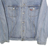 LEE Mens Blue Denim Jacket L Cotton Button Closure Classic Fit Casual
