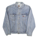 LEE Mens Blue Denim Jacket L Cotton Button Closure Classic Fit Casual