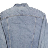 LEE Mens Blue Denim Jacket L Cotton Button Closure Classic Fit Casual