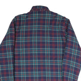 DICKIES Mens Blue Red & Green Check Jacket S Cotton Blend Button Front Casual