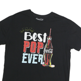 COCA COLA Mens Black Best Pop Ever Graphic T-Shirt L Short Sleeve Crew Neck