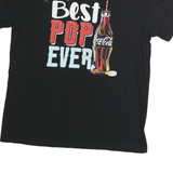 COCA COLA Mens Black Best Pop Ever Graphic T-Shirt L Short Sleeve Crew Neck