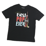 COCA COLA Mens Black Best Pop Ever Graphic T-Shirt L Short Sleeve Crew Neck