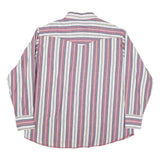 WRANGLER Mens Red & White Stripe Shirt 2XL Western Style Casual Cotton Blend