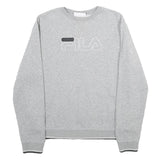FILA Mens Grey Crew Neck M Cotton Blend Casual Sweatshirt Pullover