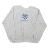 Mens Grey Chinese Qi-Gong Research Association Sweatshirt Crew Neck M Cotton