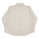 MR DEECEE Mens Beige Check Shirt XL Cotton Blend Long Sleeve Button Closure