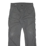 DICKIES Mens Cotton Grey Regular Straight Trousers W34 L34 Workwear Casual