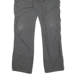 DICKIES Mens Cotton Grey Regular Straight Trousers W34 L34 Workwear Casual