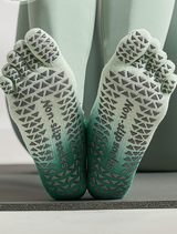 Anyfootwear 1 Pair One Size 35-40 Aqua Blue Green Gradient Yoga Socks Non-Slip Five Finger Socks Split Toe Pilates Grip Socks For Women