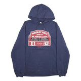 REEBOK Mens Navy Blue Wrigley Field NHL Winter Classic Hoodie L Cotton Blend