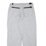 LOGG Mens Relaxed White Polyester Blend Trousers W34 L32 Zip Closure Pockets