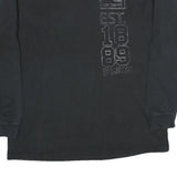 CARHARTT Mens Black Logo Print T-Shirt L Long Sleeve Crew Neck Casual Wear