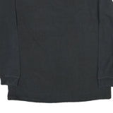 CARHARTT Mens Black Logo Print T-Shirt L Long Sleeve Crew Neck Casual Wear