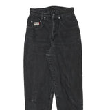 HIS Womens Black Relaxed Tapered Denim Medium W25 L28 Casual Zip Jeans