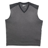 NIKE Mens Grey V-Neck Golf Sleeveless Sweatshirt XL Lightweight Pullover