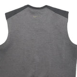 NIKE Mens Grey V-Neck Golf Sleeveless Sweatshirt XL Lightweight Pullover