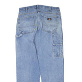 DICKIES Mens Jeans Blue Regular Straight Denim Medium W34 L32 Workwear Zip