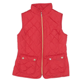 ST JOHNS BAY Womens Red Quilted Jacket M Polyester Blend Zip Pockets
