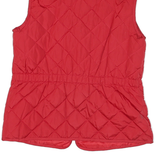 ST JOHNS BAY Womens Red Quilted Jacket M Polyester Blend Zip Pockets