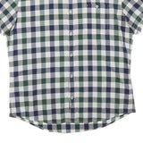 TOMMY HILFIGER Mens Blue & Green Check Shirt XL Casual Cotton Blend Summer Style