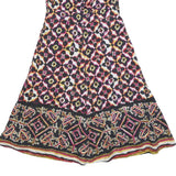 LAURA ASHLEY Womens Black Printed Polyester Fit & Flare Sleeveless Knee Length