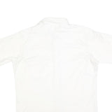 JC PENNY Mens White Shirt L Polyester Short Sleeve Button Collar Casual