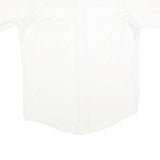 JC PENNY Mens White Shirt L Polyester Short Sleeve Button Collar Casual