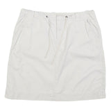 NATURAL REFLECTIONS Womens White Cotton Casual Mini Skirt Drawstring Pockets M