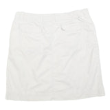 NATURAL REFLECTIONS Womens White Cotton Casual Mini Skirt Drawstring Pockets M