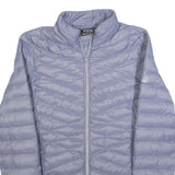 FILA Womens Blue Light Blue Puffer Jacket S Polyester Zip Outdoor Casual