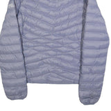 FILA Womens Blue Light Blue Puffer Jacket S Polyester Zip Outdoor Casual