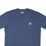 CARHARTT Mens Blue Pocket T-Shirt L Short Sleeve Crew Neck Casual Workwear