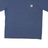 CARHARTT Mens Blue Pocket T-Shirt L Short Sleeve Crew Neck Casual Workwear