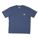 CARHARTT Mens Blue Pocket T-Shirt L Short Sleeve Crew Neck Casual Workwear