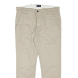 LEVI'S Mens Cotton Blend Beige Slim Tapered Trousers W34 L27 Casual Zip Closure