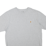 CARHARTT Mens Grey Graphic T-Shirt L Short Sleeve Crew Neck Classic Cotton