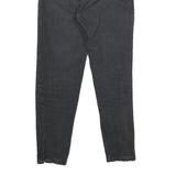 WALLEES Womens Jeans Black Regular Skinny Denim Medium W28 L28 Zipped Hem