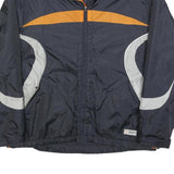 TCM Mens Navy Blue Orange Sports Zip Up Lightweight Polyester Jacket L
