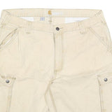 CARHARTT Mens Shorts Beige Cargo Relaxed Fit XL W38 Durable Workwear