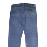 WRANGLER Mens Blue Regular Fit Straight Denim Medium Wash Jeans W36 L32 Classic