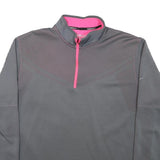 NIKE Mens Grey & Pink Golf 1/4 Zip XL Sweatshirt Sport Pullover Lightweight