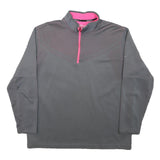 NIKE Mens Grey & Pink Golf 1/4 Zip XL Sweatshirt Sport Pullover Lightweight