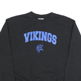CHAMPION Mens Black Vikings Crew Neck M Cotton Blend Sweatshirt